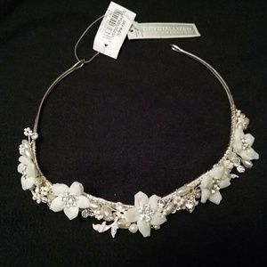 NWT Swarovski Bridal Tiara White Gold Headband